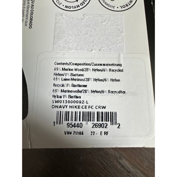 NWT Unisex Smartwool Classic Hike Full Cushion Crew Socks Merino Navy Size Large - Picture 3 of 4